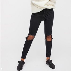 Free People busted knee skinny jean
